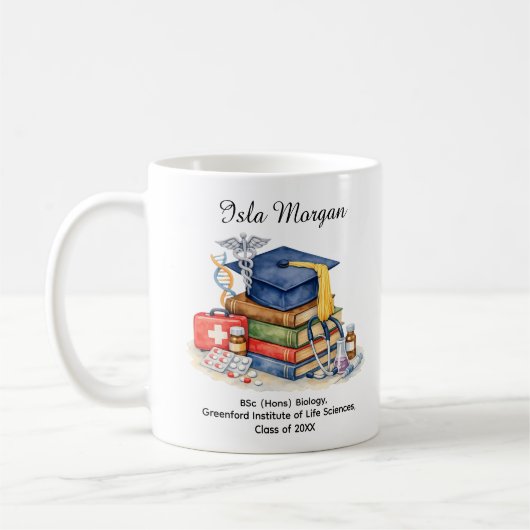 🎓Life Sciences Achievement Graduation Mug コーヒーマグカップ (左)