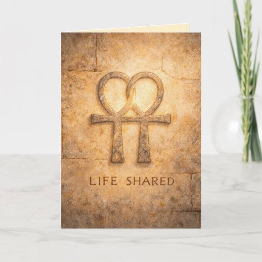 Life Shared Ankh Valentine Egyptian Symbol  カード (正面)