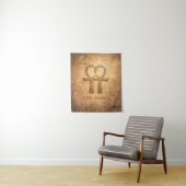 Life Shared Ankh Wall Art Egyptian Valentine Love  タペストリー (インサイチュ)