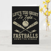 Life Too Short To Take Fast Down The Middle Sell _ カード (黄色い花)