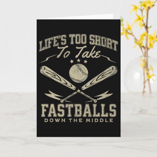 Life Too Short To Take Fast Down The Middle Sell _ カード (黄色い花)