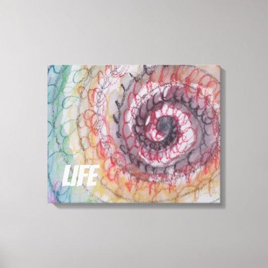 LIFE WALL ART ARTプリントby ARTIST PAULA REILLY. キャンバスプリント (正面)