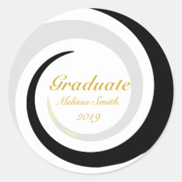 Life Wave Graduateステッカー ラウンドシール