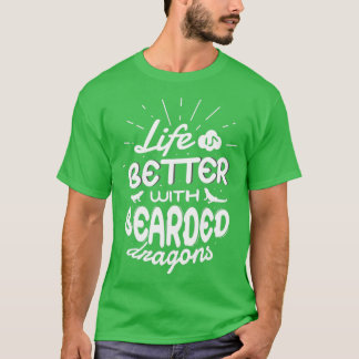 Life with Bearded Dragons Funny Reptile Tシャツ