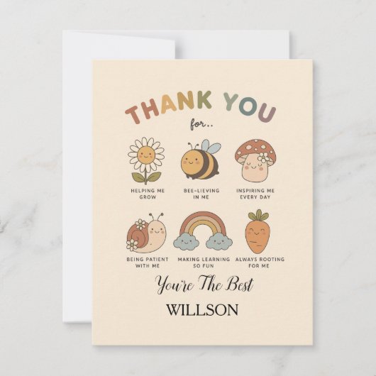  life with this Printable Teacher Appreciation  シーズンカード (正面)