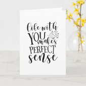 Life With You Makes Perfect Sense カード (黄色い花)