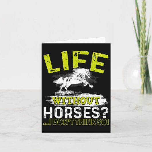 Life Without Horse私は考えShirt Horsebacしない カード (正面)