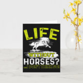 Life Without Horse私は考えShirt Horsebacしない カード (黄色い花)