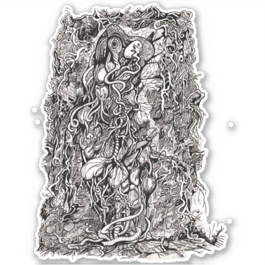 Life Without Skin, by Brian Benson, sticker シール (正面)