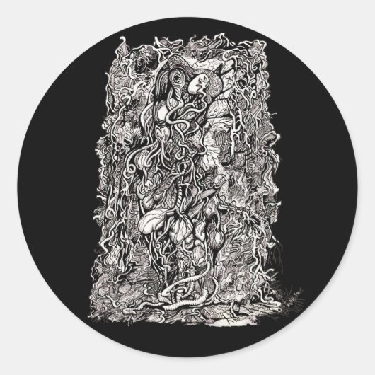 Life Without Skin, by Brian Benson, sticker ラウンドシール (正面)