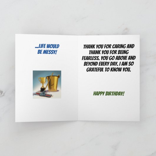 Life Without You管理人誕生日 カード (内部)