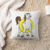 Lifebouyとの泳ぐ人としての馬 クッション (ブランケット)