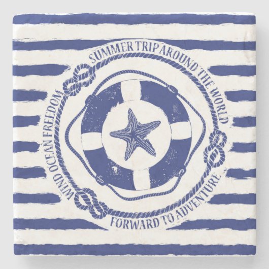 Lifebuoyおよびヒトデ ストーンコースター (正面)