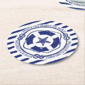 Lifebuoyおよびヒトデ ラウンドペーパーコースター (アングル)