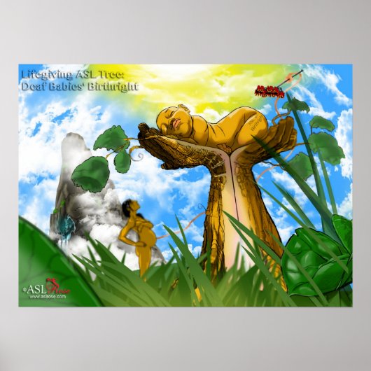 Lifegiving ASL Tree：ろう者のベビーの誕生権 ポスター (正面)