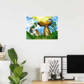 Lifegiving ASL Tree：ろう者のベビーの誕生権 ポスター (ホームオフィス)