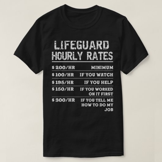 Lifeguardおもしろい間違ったギフトおもしろいことわざ Tシャツ (デザイン正面)