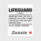 Lifeguard名詞認定ビーチガードミーム シール (シート)