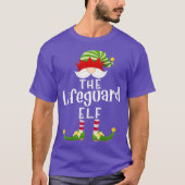 Lifeguard Elf Group Christmas Funny Pajama Party Tシャツ (正面)