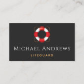 Lifeguard Life Preserverリングや輪シンプルミニマリスト 名刺 (正面)