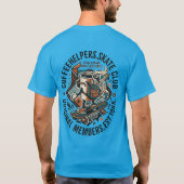 LifeHappensCoffeeHelps Skate Curious Coffee Skater Tシャツ (裏面)