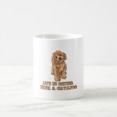 Lifeis Better With A Cavapoo -おもしろい犬恋人1 コーヒーマグカップ (中央)