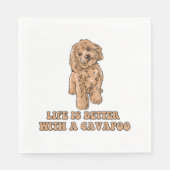 Lifeis Better With A Cavapoo -おもしろい犬恋人1 スタンダードランチョンナプキン (正面)