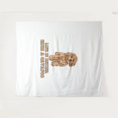 Lifeis Better With A Cavapoo -おもしろい犬恋人1 タペストリー (正面(横))