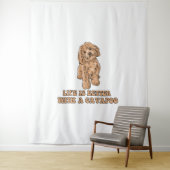Lifeis Better With A Cavapoo -おもしろい犬恋人1 タペストリー (インサイチュ)