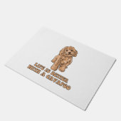 Lifeis Better With A Cavapoo -おもしろい犬恋人1 ドアマット (アングル)