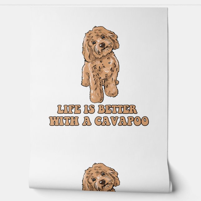 Lifeis Better With A Cavapoo -おもしろい犬恋人1 壁紙 (ほどく)