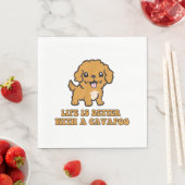 Lifeis Better With A Cavapoo -おもしろい犬恋人 スタンダードランチョンナプキン (インサイチュ)
