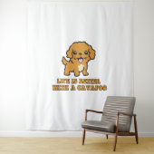 Lifeis Better With A Cavapoo -おもしろい犬恋人 タペストリー (インサイチュ)