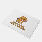 Lifeis Better With A Cavapoo -おもしろい犬恋人 ドアマット (アングル)