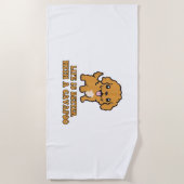 Lifeis Better With A Cavapoo -おもしろい犬恋人 ビーチタオル (正面)