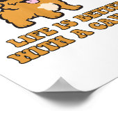 Lifeis Better With A Cavapoo -おもしろい犬恋人 ポスター (角)