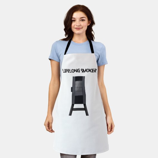Lifelong Smoker エプロン (着用した状態)