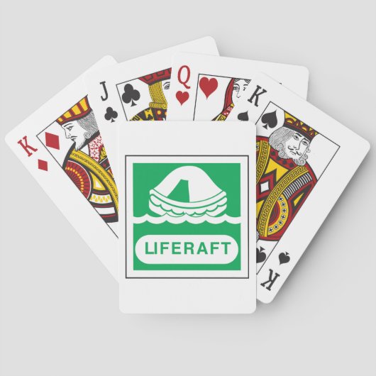 Liferaft Sign Playing Cards トランプ (裏面)