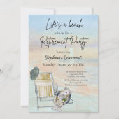 Life's a Beach Chair Retirement Party  招待状 (正面)
