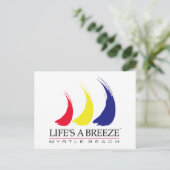 Life's a Breeze™_絵を描-The-Wind_Myrtleビーチ ポストカード (スタンド正面)
