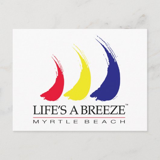 Life's a Breeze™_絵を描-The-Wind_Myrtleビーチ ポストカード (正面)