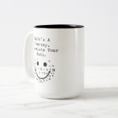 Life's A Journey Calculate Your Path Math ツートーンマグカップ (正面左)