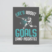 Life's Aboutゴールホッケープレイヤーアイスホッケーユース サンキューカード (スタンド正面)