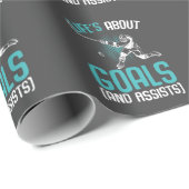 Life's Aboutゴールホッケープレイヤーアイスホッケーユース ラッピングペーパー (ロールコーナー)