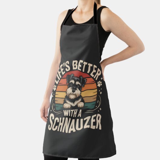 Life's Better With A Schnauzer エプロン (インサイチュ)