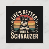 Life's Better With A Schnauzer エンクロージャーカード (裏面)