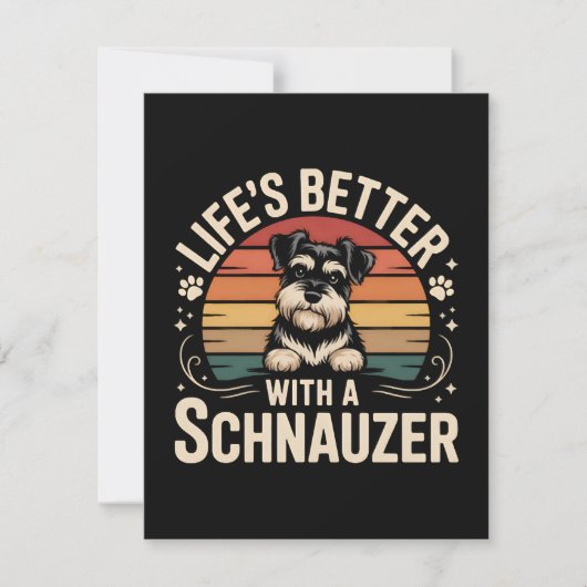 Life's Better With A Schnauzer カード (正面)