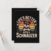 Life's Better With A Schnauzer カード (正面/裏面インサイチュ)