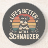 Life's Better With A Schnauzer コースター (正面)