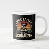 Life's Better With A Schnauzer ジャンボコーヒーマグカップ (右)